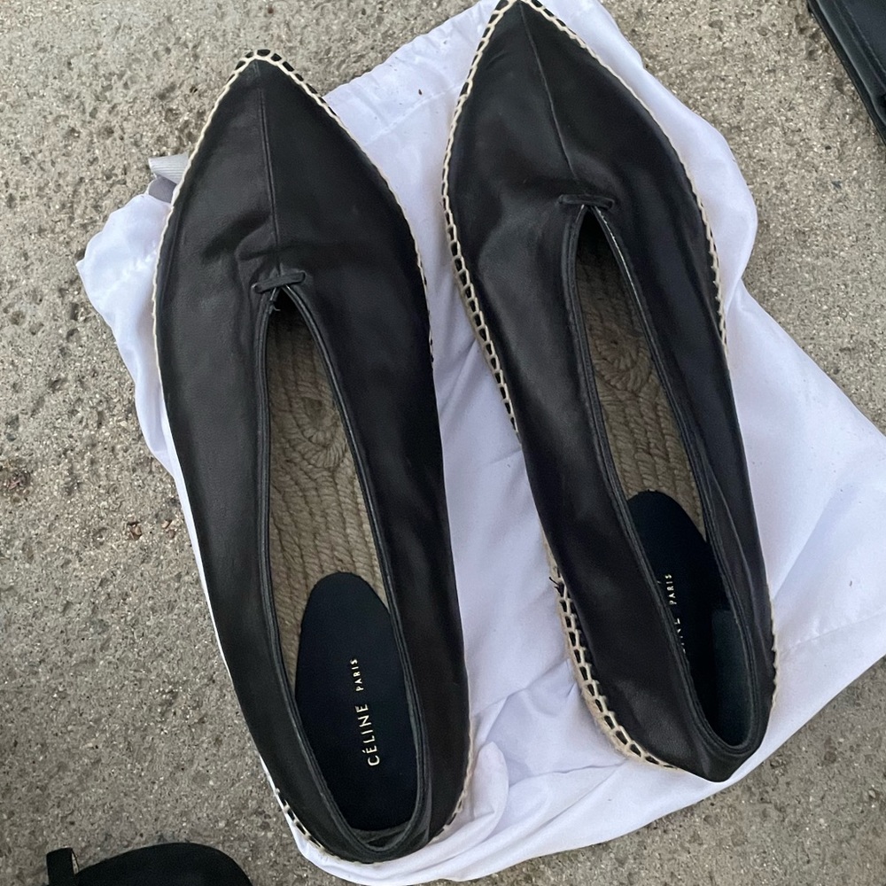 Celine Babouche V Cut Espadrille Flats